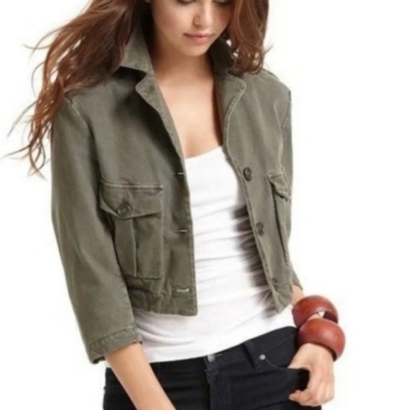 James Perse Standard Crop Military Jacket - Picture 7 of 8